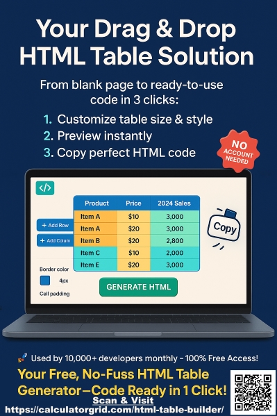 html table builder