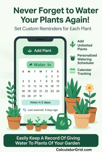 Image result for Free Online Plant Watering Reminder 24 X 7 Watering Schedule