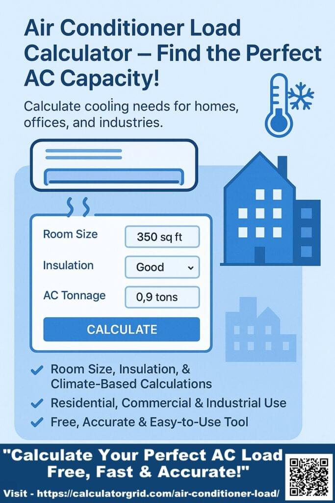 5-Key Factor Air Conditioner Load Calculator – Free Online